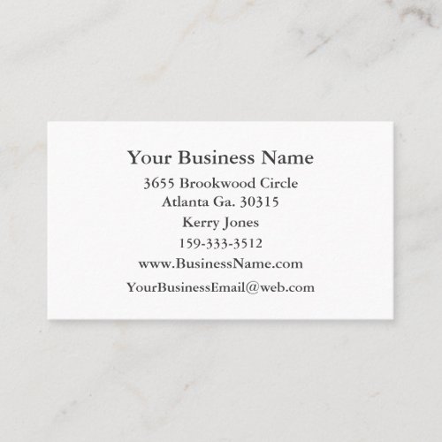 Plain Business Card
