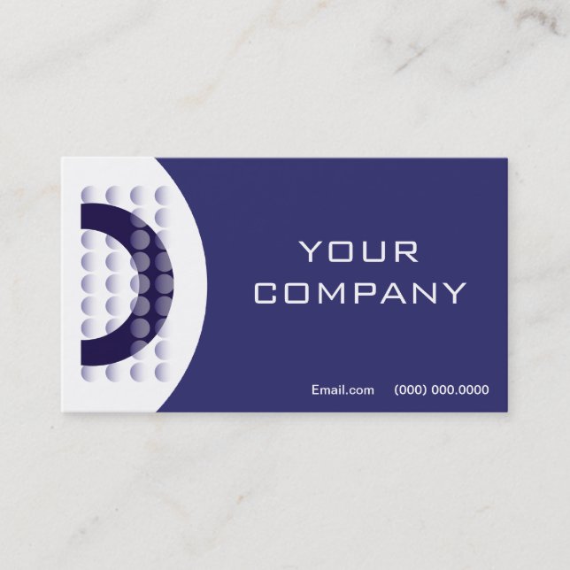 Plain Business Card Logo Blue (Front)