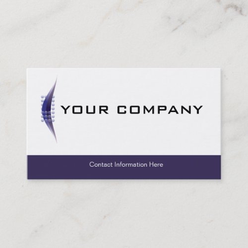 Plain Business Card Logo Blue
