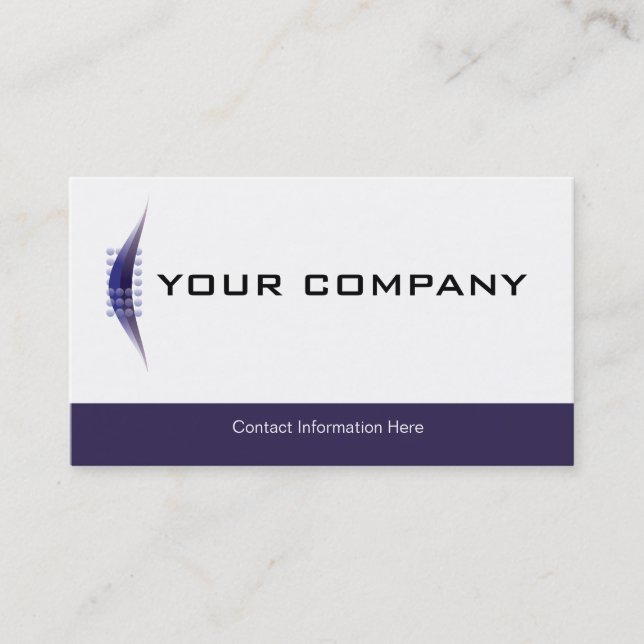 Plain Business Card Logo Blue (Front)