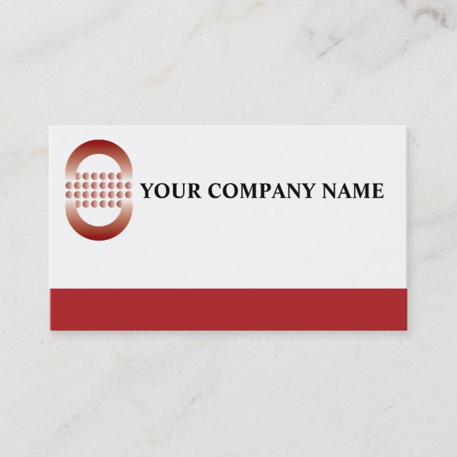 Plain Business Card Logo Red (Front)