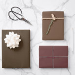 Plain Cafe Noir Deep Coffee Brown Shades 3 Tones Wrapping Paper Sheets<br><div class="desc">Discover the captivating beauty of our Brown Shades collection! Immerse yourself in the subtlety of Cafe Noir, embrace the understated elegance of Coffee, and command attention with the sophistication of Deep Coffee in this 3 brown tones collection. Get ready to elevate your celebrations with a touch of timeless allure using...</div>
