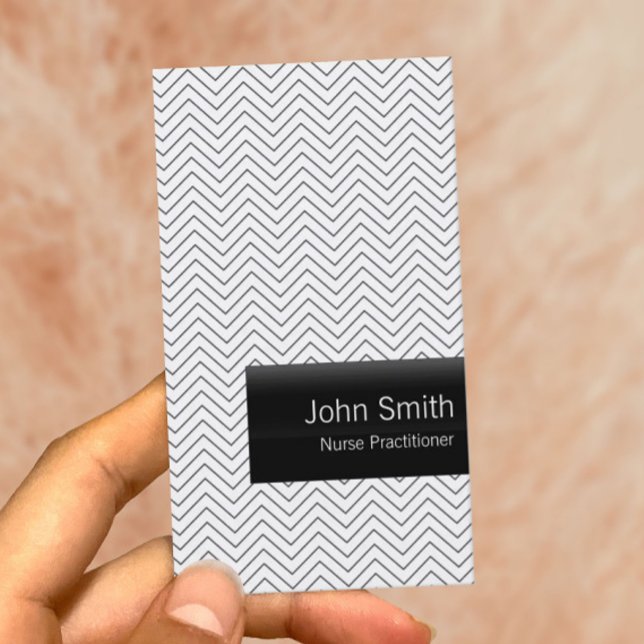 Plain Chevron Nurse Practitioner Business Card (Creator Uploaded)