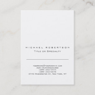 Plain Chic Black White Cute Business Card