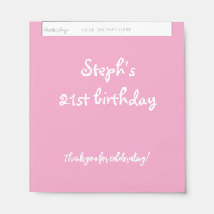 Plain Choc Wrapper - printed pink background Hershey Bar Favors