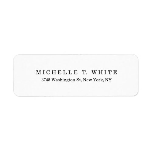 Plain Classical Black White Minimalist Label