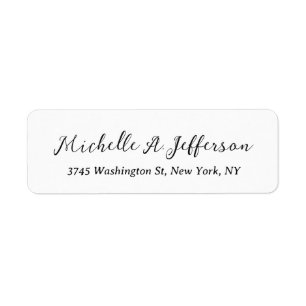 Plain Classical Handwriting Creative Trendy White Label