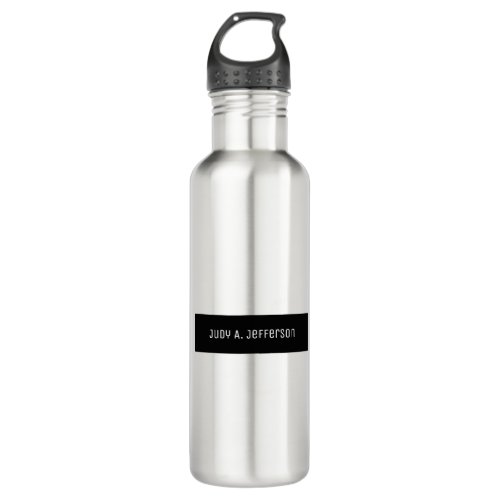 Plain Classical Minimalist Black  White Elegant Stainless Steel Water Bottle