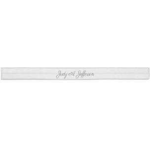 Plain Classical Minimalist Parisienne Calligraphy Elastic Hair Tie