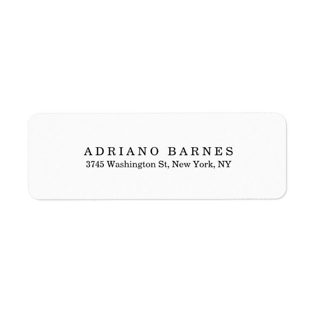 Plain Classical Minimalist Professional Elegant Label (Front)