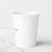 Plain Classical Minimalist Professional Name Paper Cups (Left)