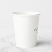 Plain Classical Minimalist Professional Name Paper Cups (Right)