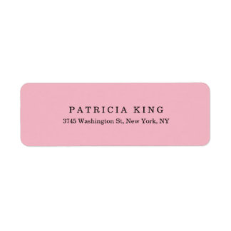 Plain Classical Pale Pink Minimalist Professional Label