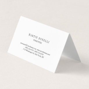 Plain Classical Professional Black & White Business Card