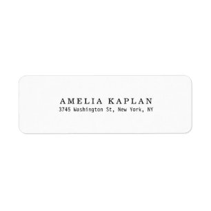 Plain Classical White Minimalist Professional Label