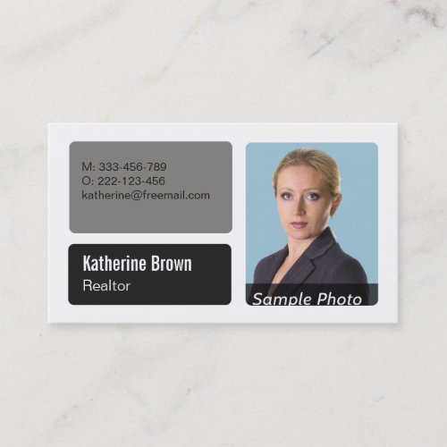 Plain Clean Modern Minimalist Simple Boxes Photo Business Card