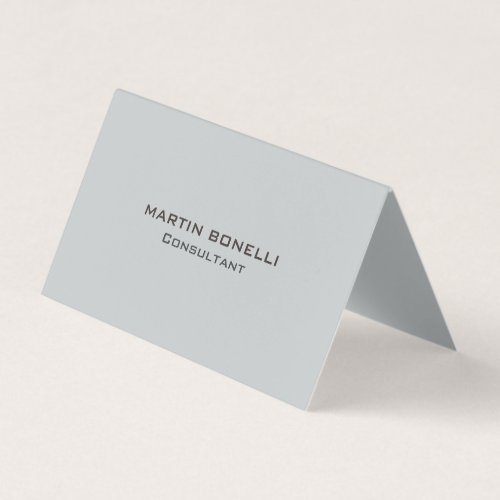 Plain Clean Simple Grey Standard Business Card