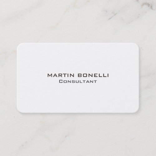 Plain Clean Simple Rounded Corner Business Card