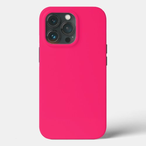 Plain color amaranth radical red pink iPhone 13 pro case