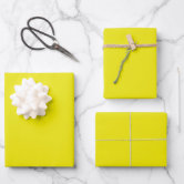 Bright Yellow Solid Color Gift Wrapping Paper Sheets