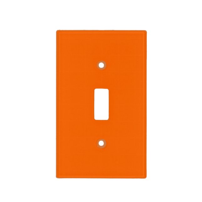 Plain color bright orange light switch cover (Front)