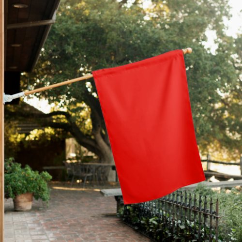 Plain color bright red candy house flag