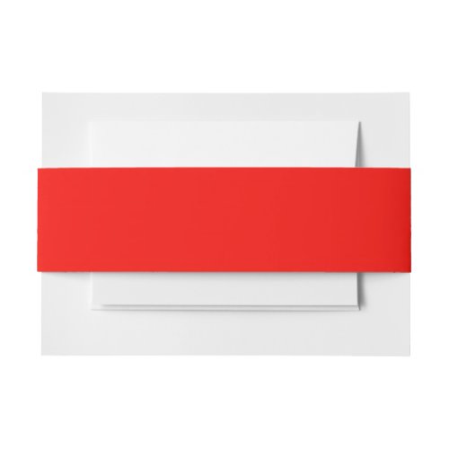 Plain color bright red candy invitation belly band