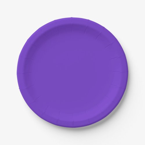 Plain color  bright violet vivid purple paper plates