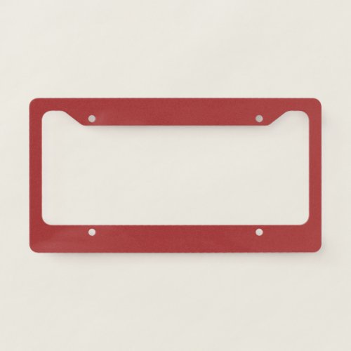 Plain color burnt red license plate frame