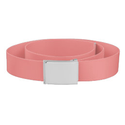 Plain color coral pink belt
