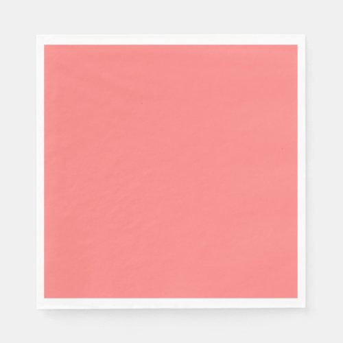 Plain color coral pink napkins