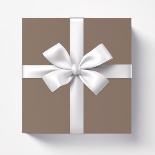 Plain color dark taupe pastel brown wrapping paper