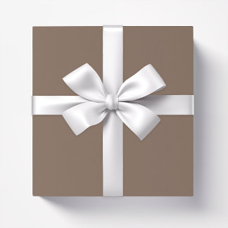 Plain color dark taupe pastel brown wrapping paper