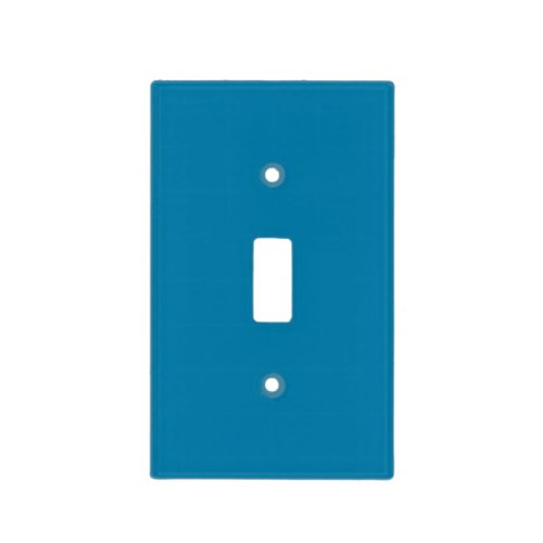 Plain color deep cerulean blue light switch cover