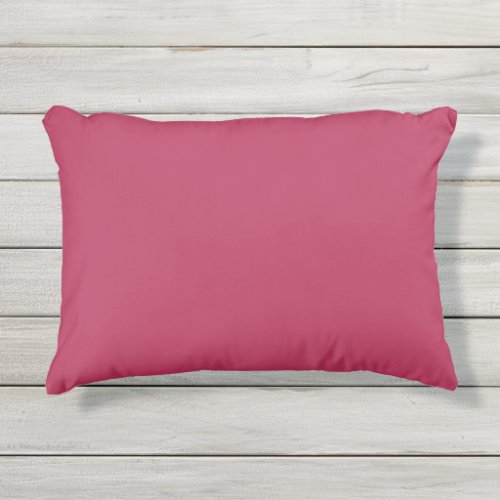 Plain color deep rose pink outdoor pillow