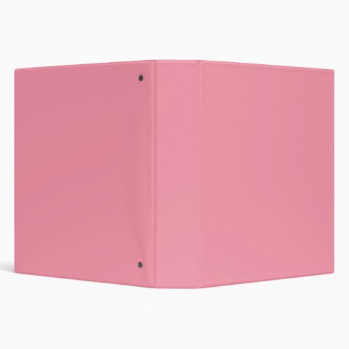 Plain color flamingo soft pink 3 ring binder