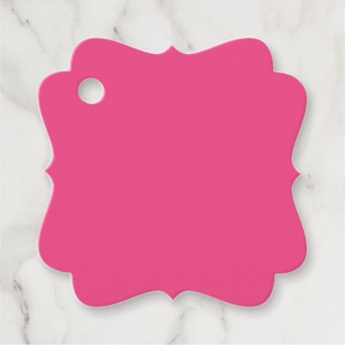 Plain color french rose hot pink favor tags