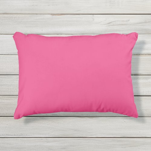 Plain color french rose hot pink outdoor pillow