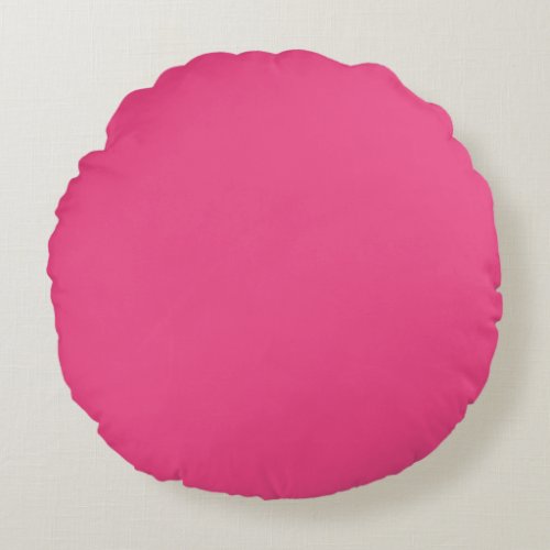 Plain color french rose hot pink round pillow