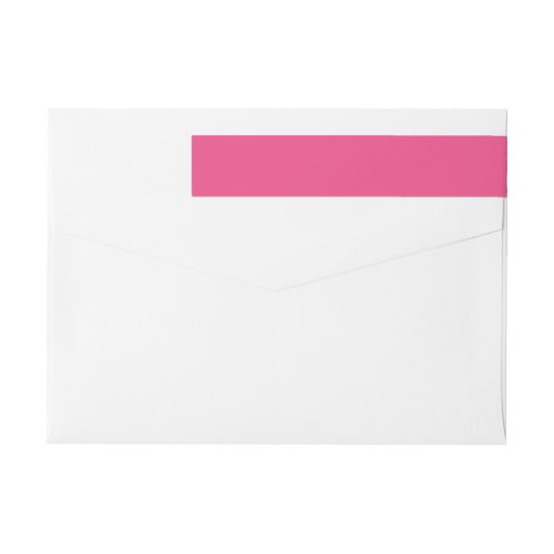 Plain color french rose hot pink wrap around label