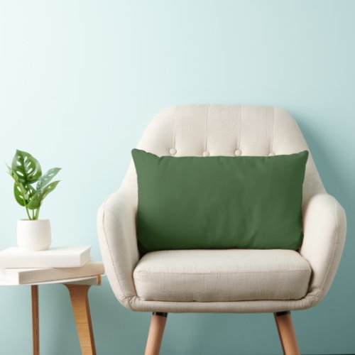 Plain color grape leaves green lumbar pillow