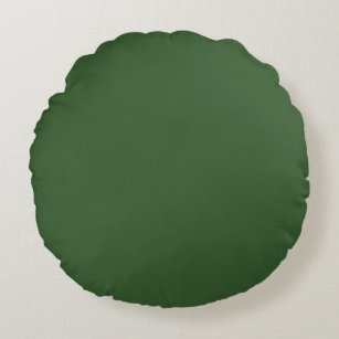 Plain color grape leaves green round pillow