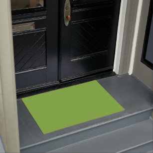 Plain color grasshopper green doormat