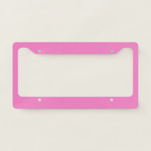 Plain color hydrangea pink license plate frame