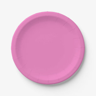 Plain color hydrangea pink paper plates