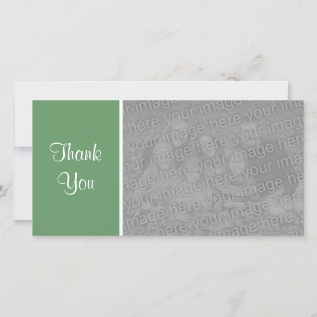 Plain Color II - Thank You - Army Green (Front)