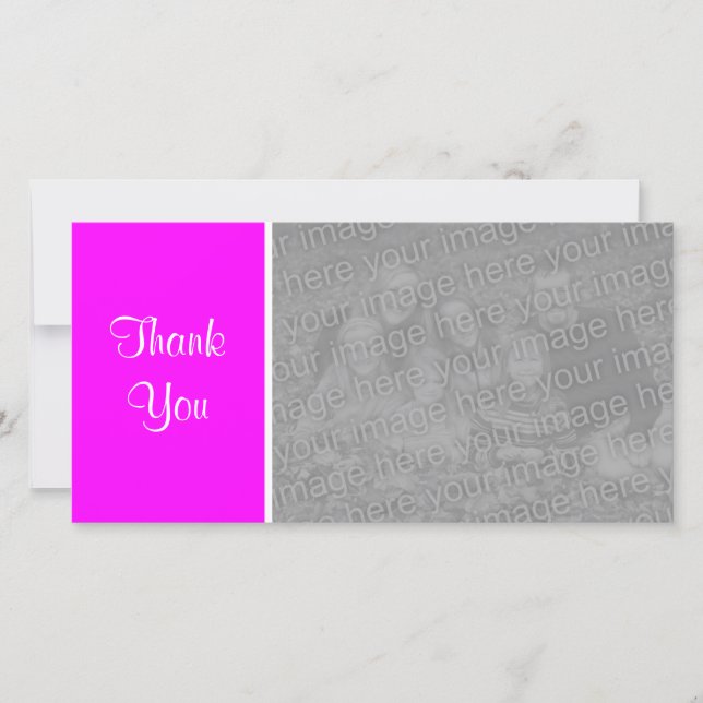 Plain Color II - Thank You - Magenta Card (Front)