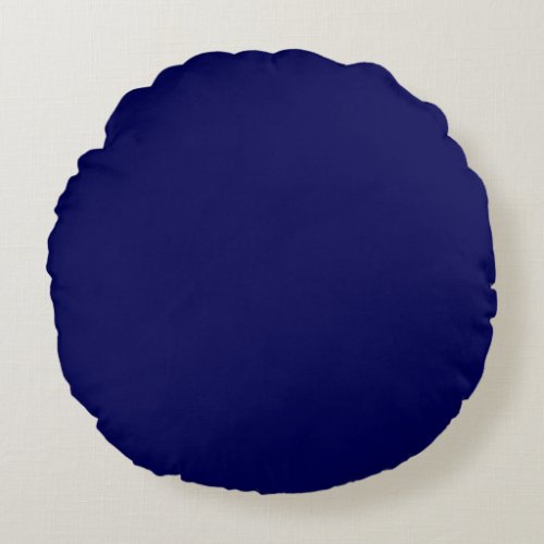 Plain color midnight blue round pillow