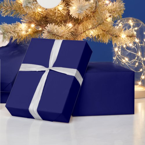 Plain color midnight blue wrapping paper
