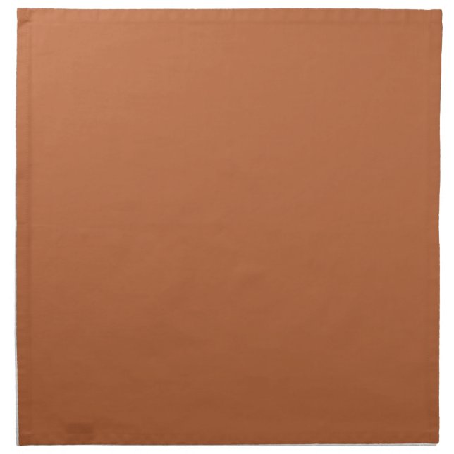 Plain color pastel burnt orange cloth napkin (Front)